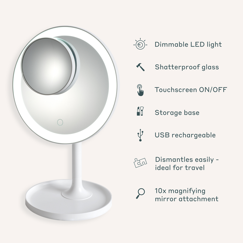 Light Up LED Desktop Makeup Mirror